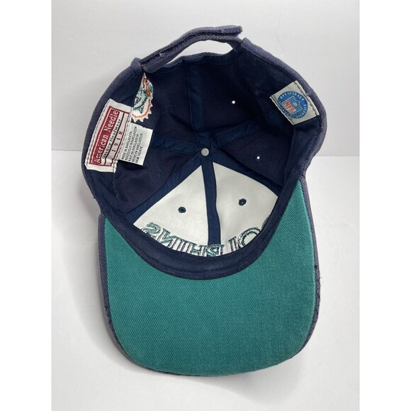 Miami Dolphins NFL Cap Hat Vintage StrapBack Old Logo Navy FLAW - Picture 4 of 9